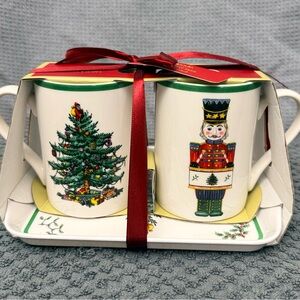 NWT Spode Christmas Tree
Nutcracker 3-Piece Mug and Tray Set.